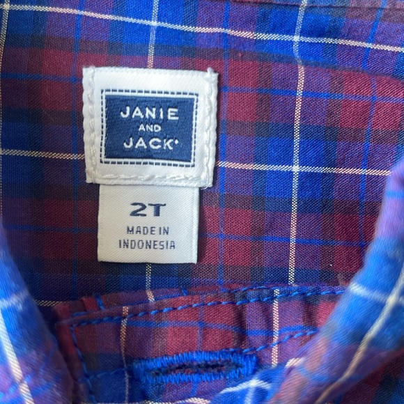 Janie and Jack Holiday Button Down Shirt - Picture 3 of 3